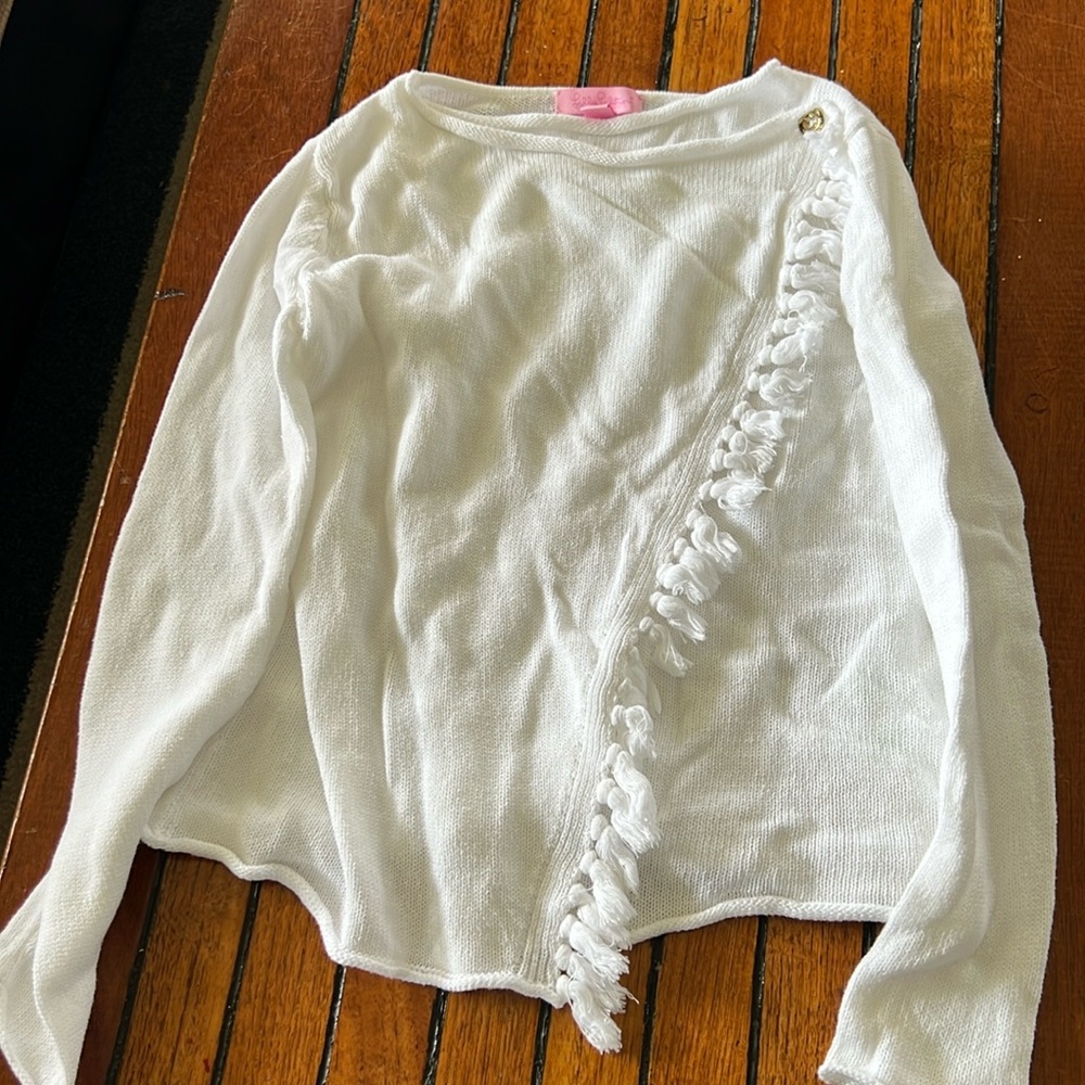 Lilly Pulitzer girls size 8-10 white sweater